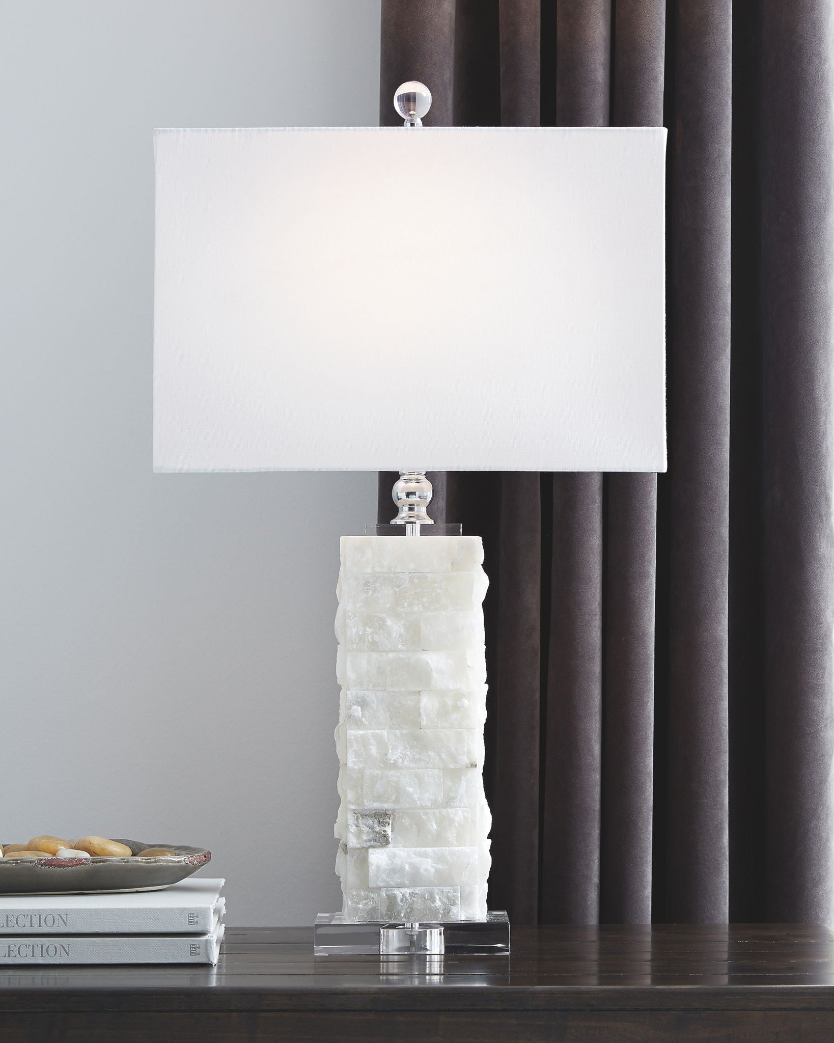 Malise - White - Alabaster Table Lamp - Urban Living Furniture (Los Angeles, CA)
