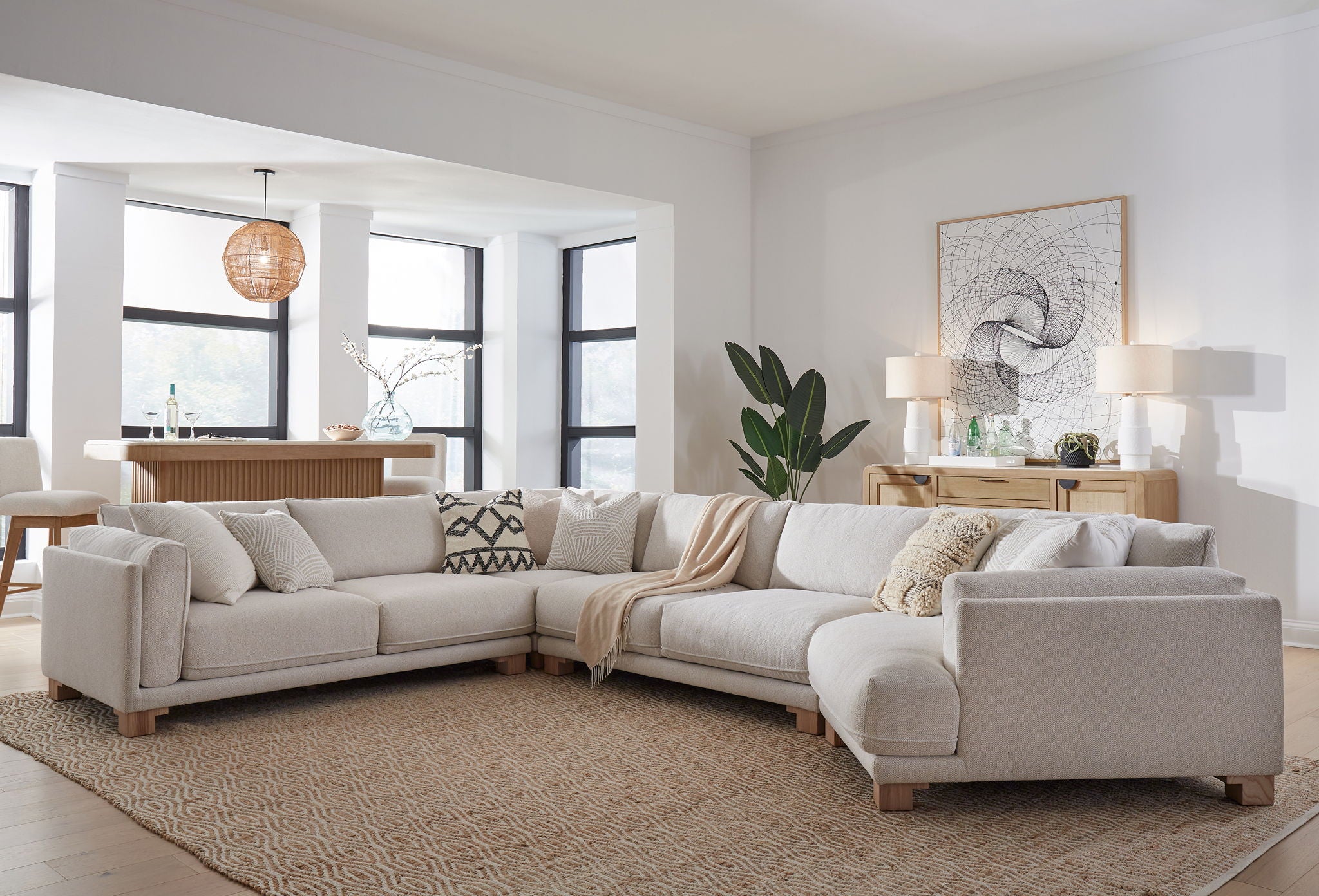 Escape - 4 Piece Modular Sectional - Mirage Mist - Urban Living Furniture (Los Angeles, CA)