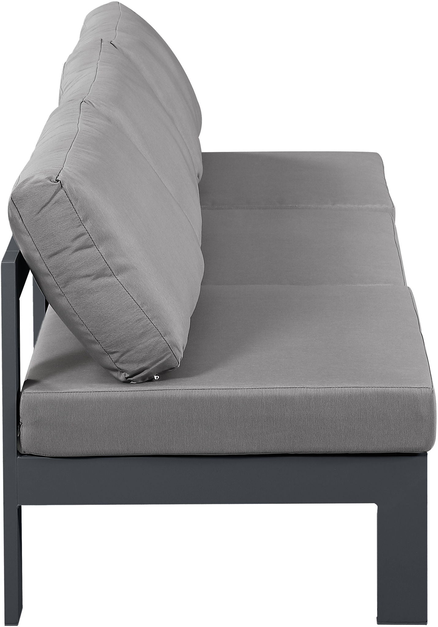 Nizuc - Outdoor Patio 3 Seat Armless Modular Sofa With Gray Frame - Urban Living Furniture (Los Angeles, CA)