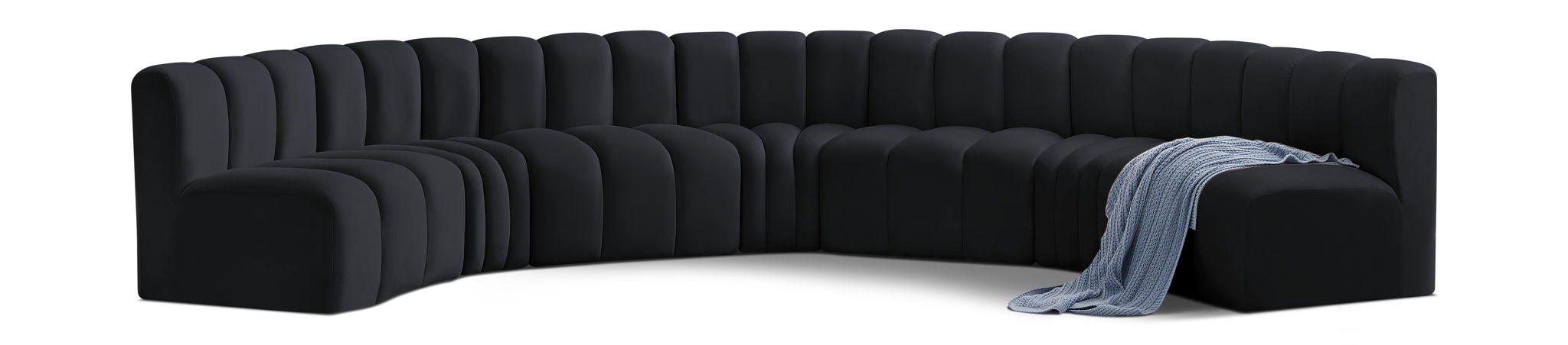 Arc - Velvet 7 Piece U-Shaped Modular Sofa - Urban Living Furniture (Los Angeles, CA)