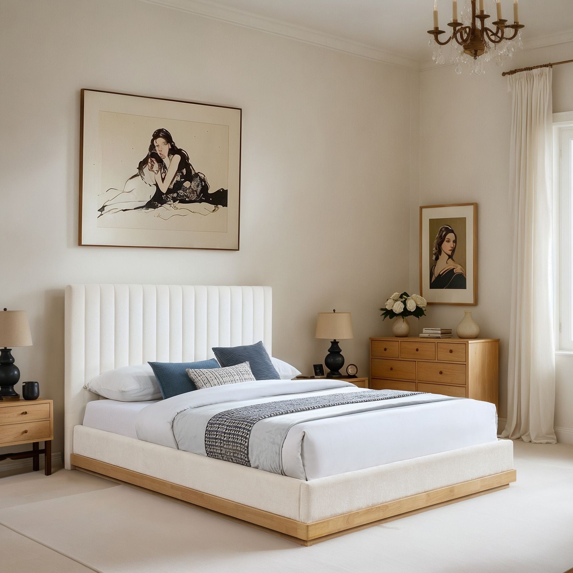 Emmet - Fabric Bed - Light Brown Base - Urban Living Furniture (Los Angeles, CA)