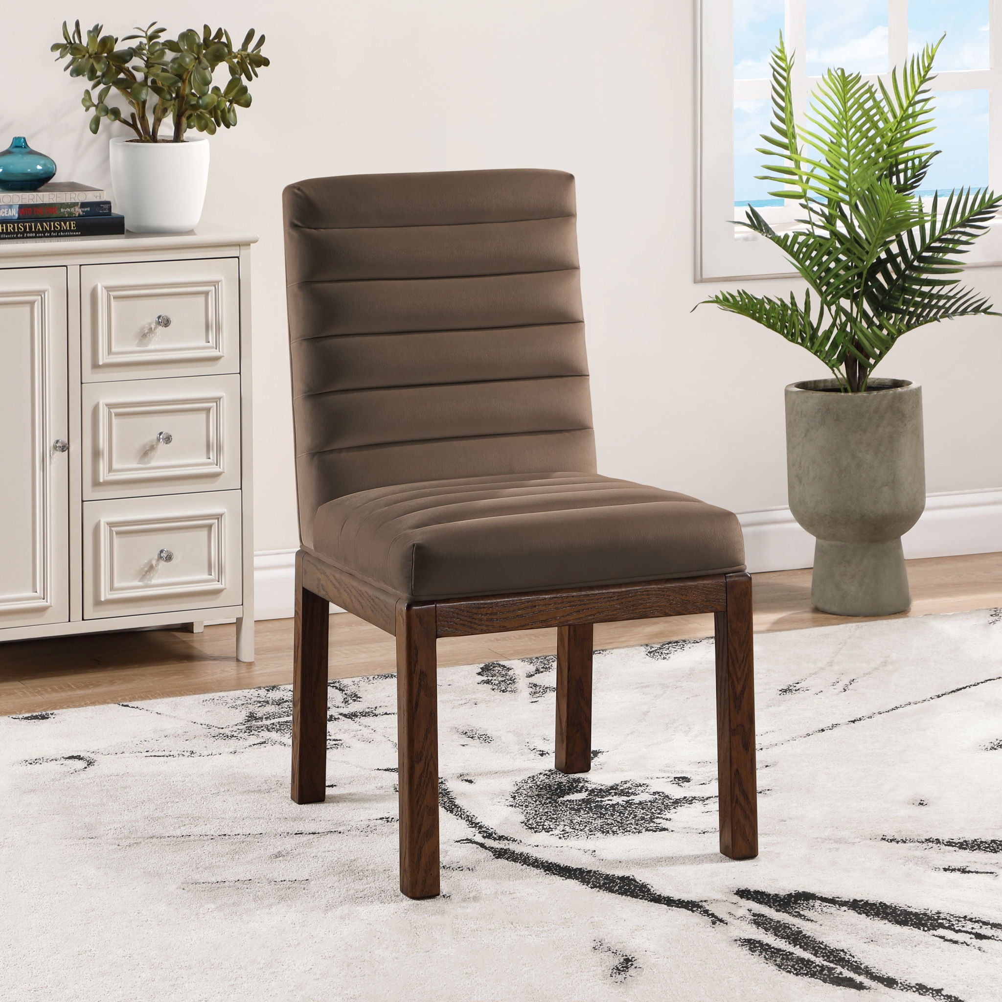 Evelyn - Dining Chair With Brown Legs - Urban Living Furniture (Los Angeles, CA)