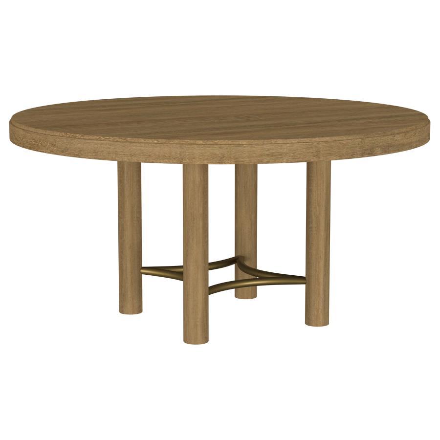 Arini - 60" Round Wood Dining Room Table - Sand Wash - Urban Living Furniture (Los Angeles, CA)