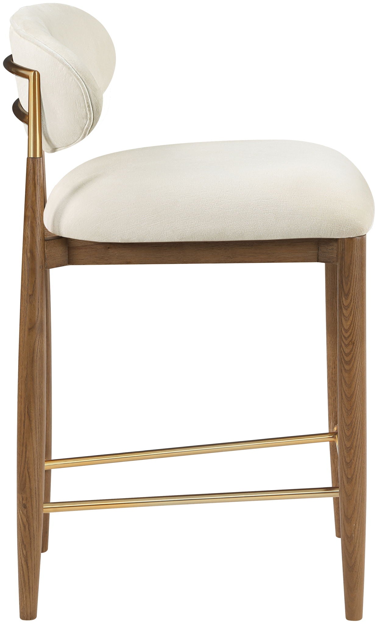 Riccio - Fabric Stool - Walnut Frame - Urban Living Furniture (Los Angeles, CA)