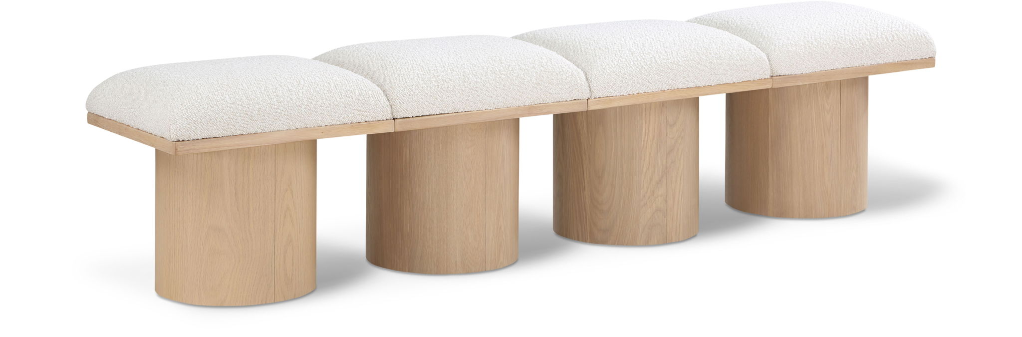 Pavilion - 4 Piece Modular Bench With Natural Base - Urban Living Furniture (Los Angeles, CA)