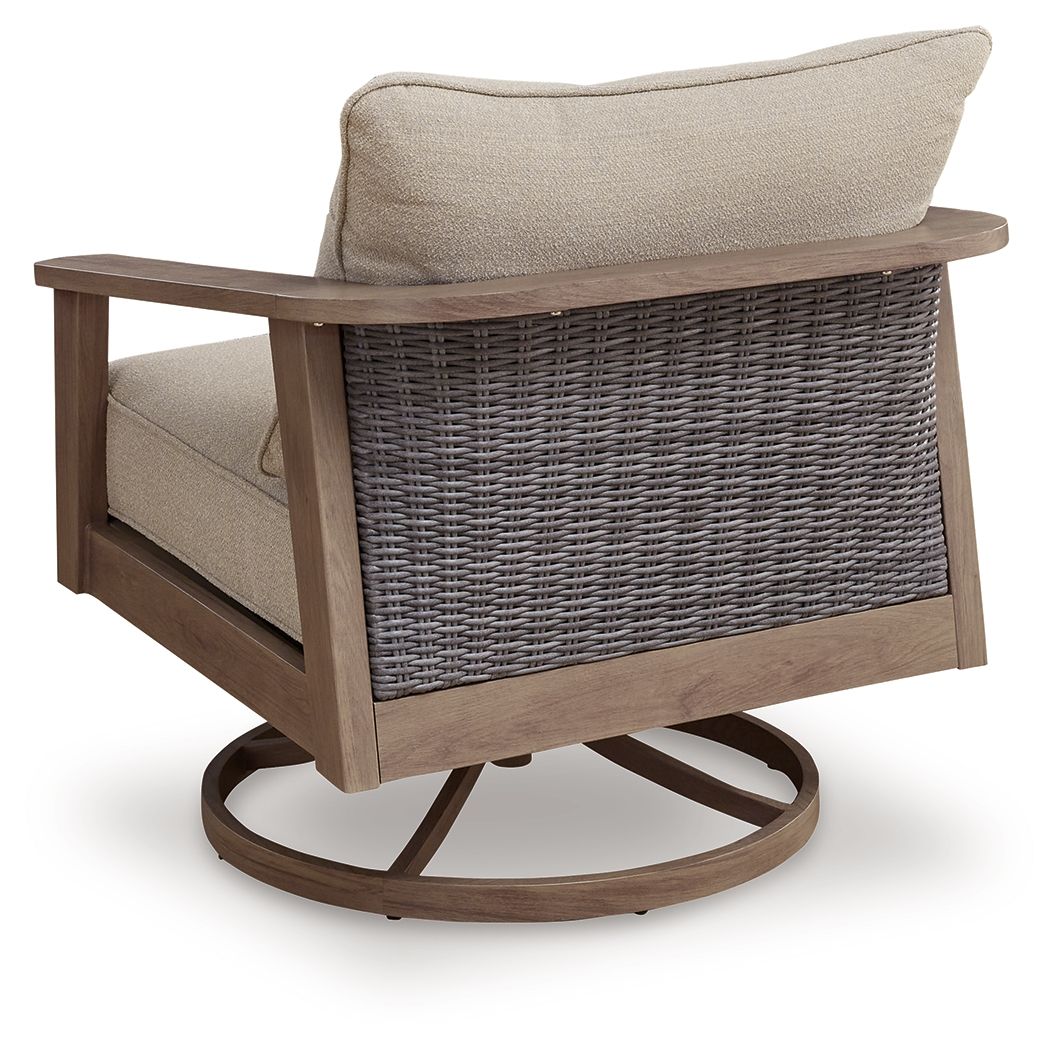 Harmony Headlands - Swivel Lounge With Cushion - Natural / Gray - Urban Living Furniture (Los Angeles, CA)