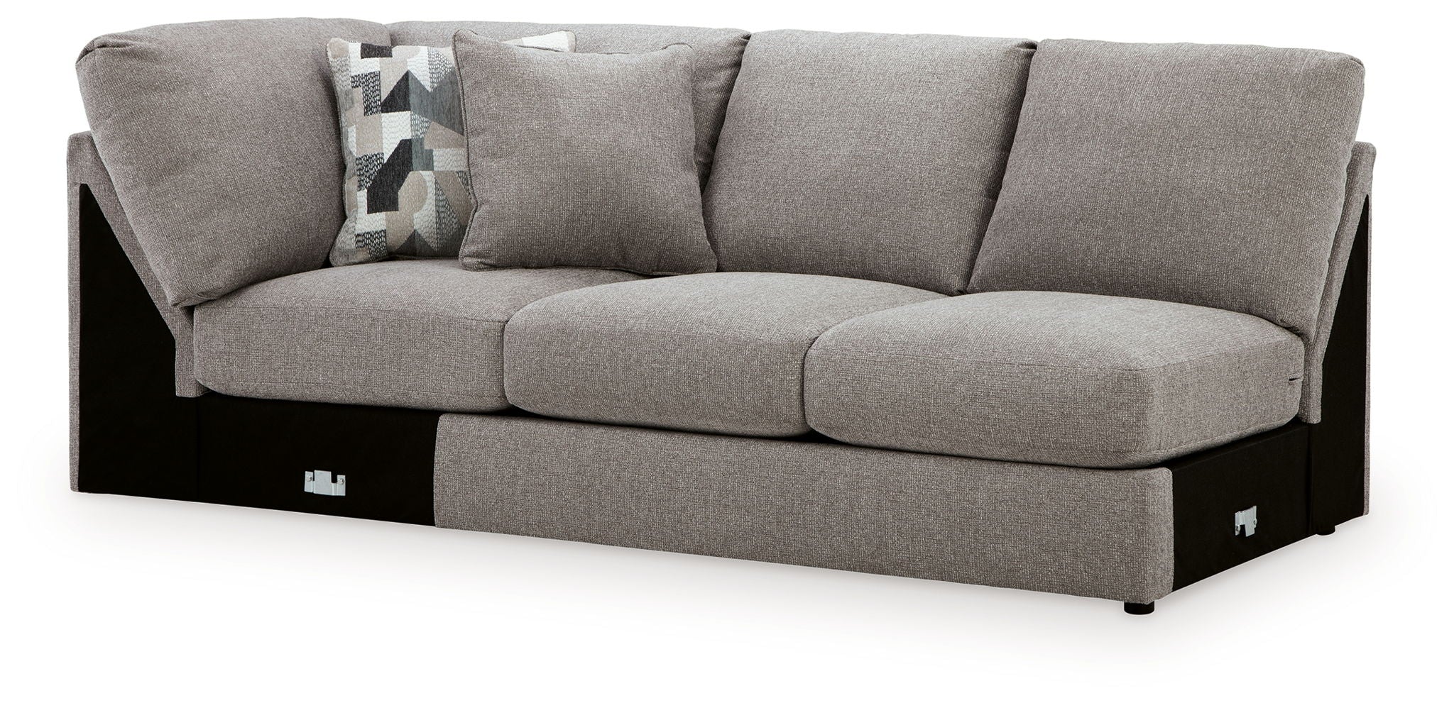 Lindon - LAF Armless Loveseat With Wedge - Smoke - Urban Living Furniture (Los Angeles, CA)