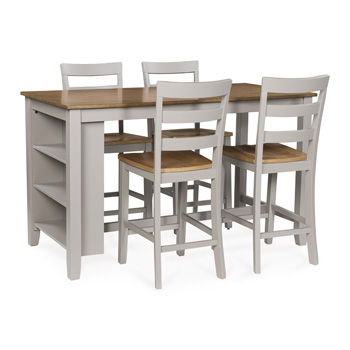 Harperfeld - Dining Room Counter Table Set (Set of 5) - Natural / Gray - Urban Living Furniture (Los Angeles, CA)