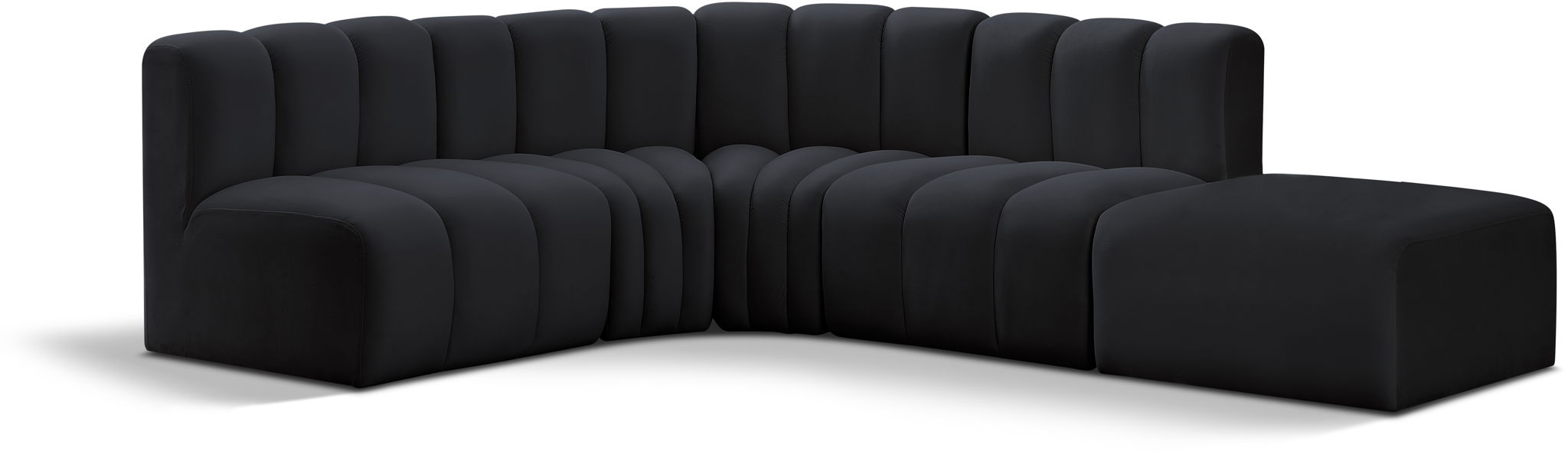 Arc - Velvet 5 Piece Corner Modular Sofa - Urban Living Furniture (Los Angeles, CA)