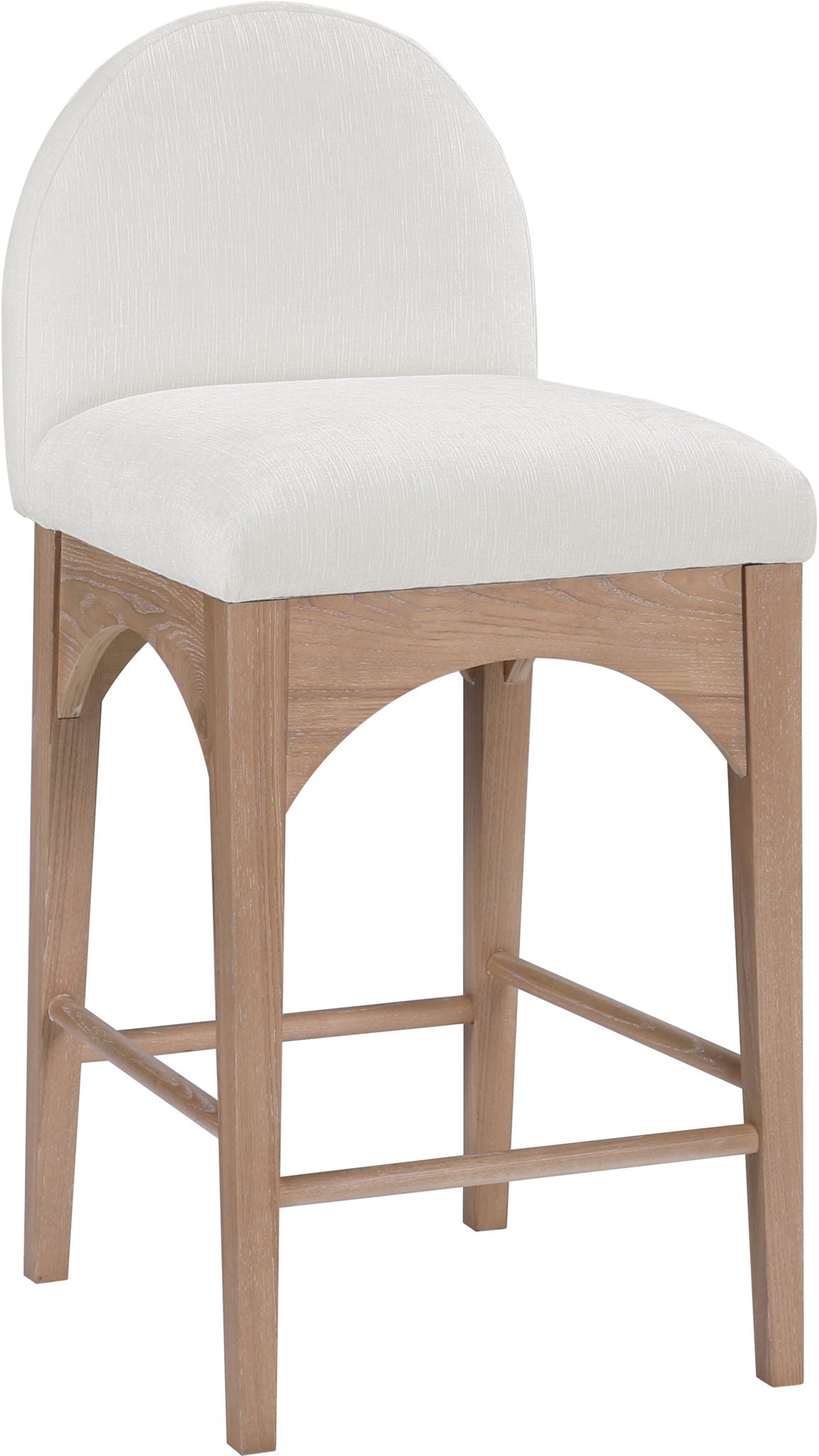 Waldorf - Chenille Stool With Natural Legs - Urban Living Furniture (Los Angeles, CA)