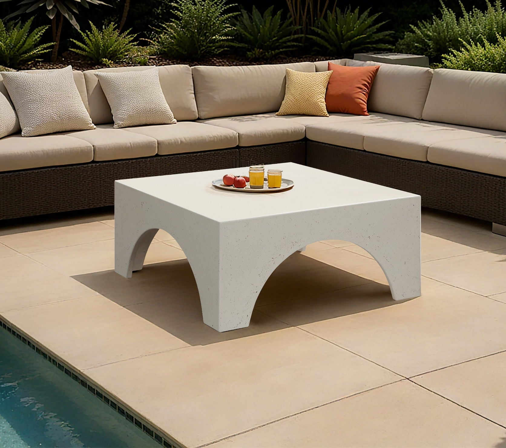 Renza - Concrete And Fiberglass Indoor / Outdoor Table - Urban Living Furniture (Los Angeles, CA)