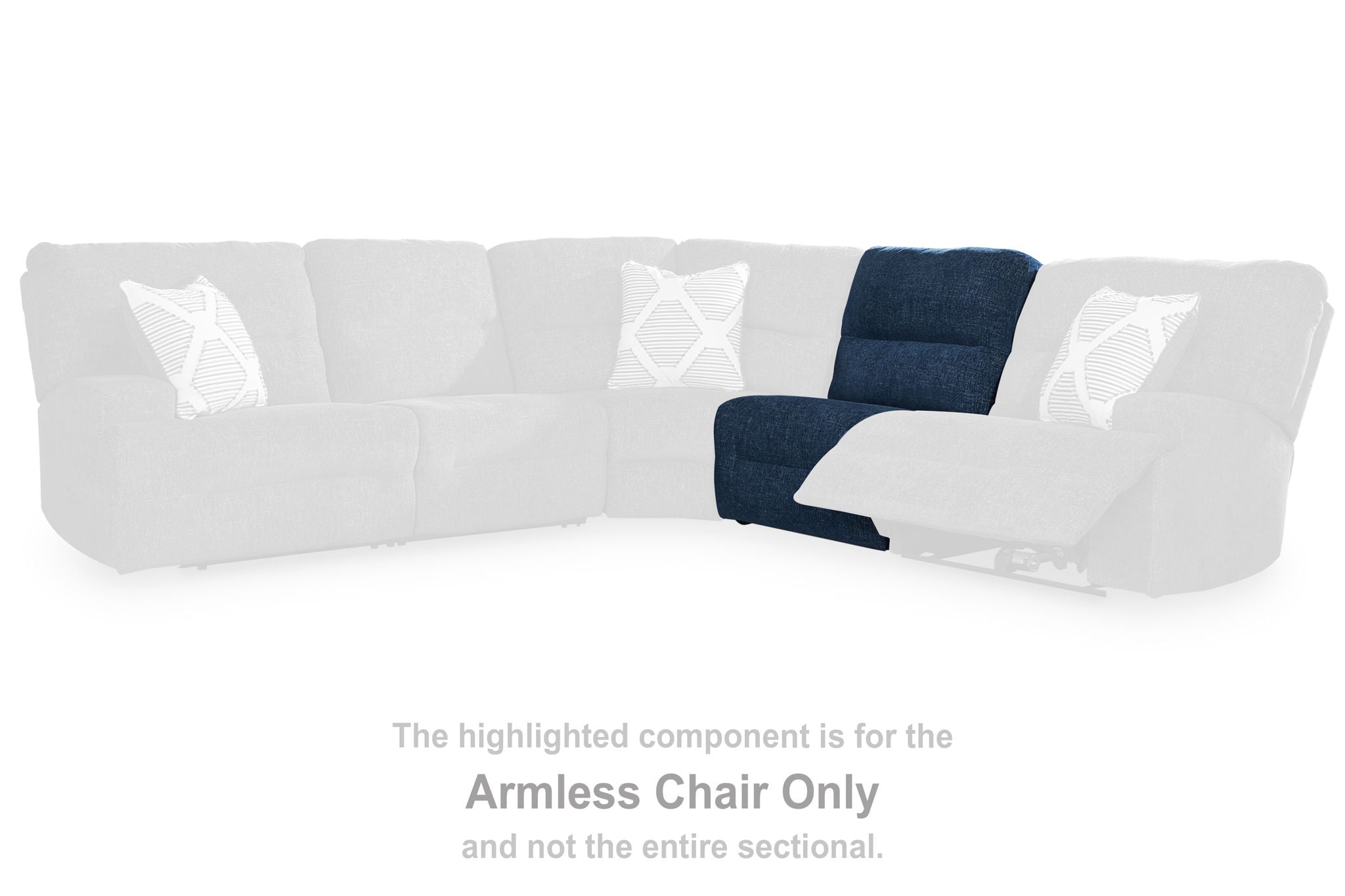 Acklen Place - Navy - Armless Chair - Urban Living Furniture (Los Angeles, CA)