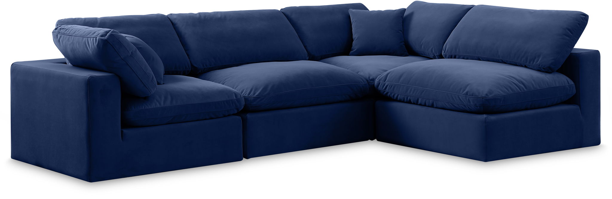 Comfy - 4 Piece Velvet Modular Armless Sectional - Urban Living Furniture (Los Angeles, CA)