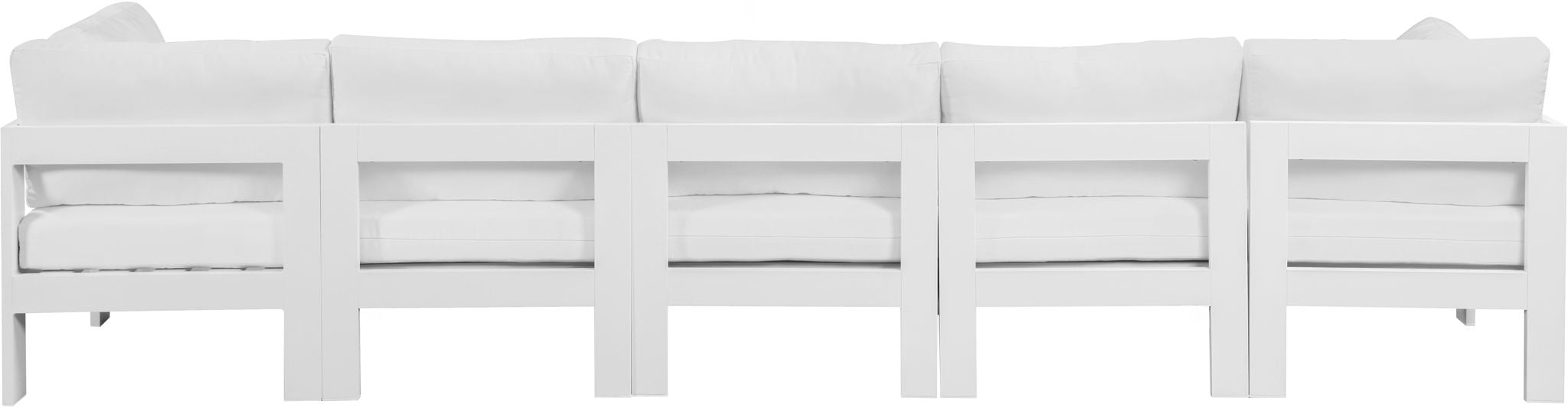 Nizuc - Outdoor Patio 5 Seat Modular Sofa With White Frame - Urban Living Furniture (Los Angeles, CA)