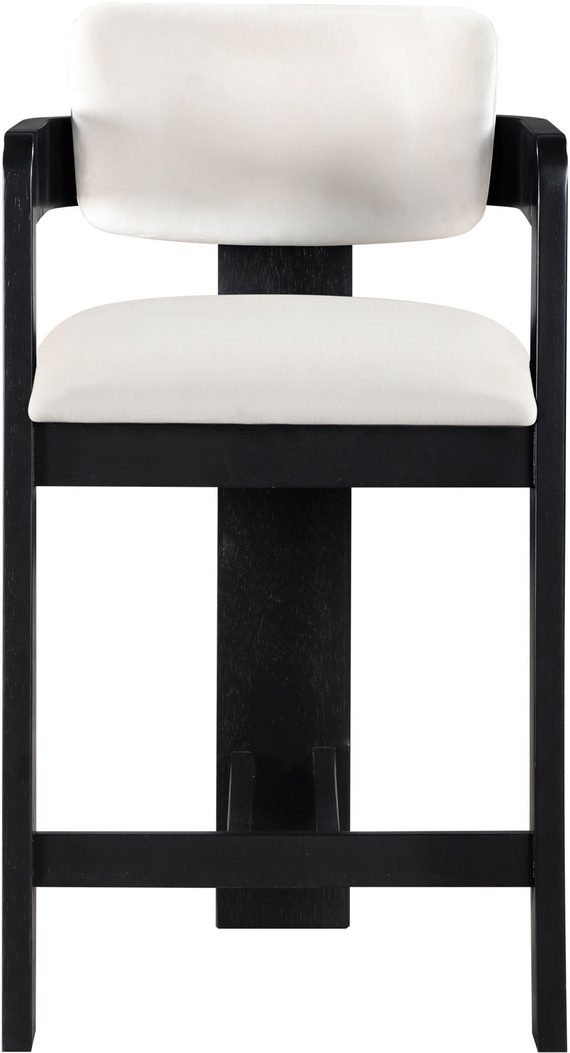 Sacha - Velvet Stool With Black Base - Urban Living Furniture (Los Angeles, CA)