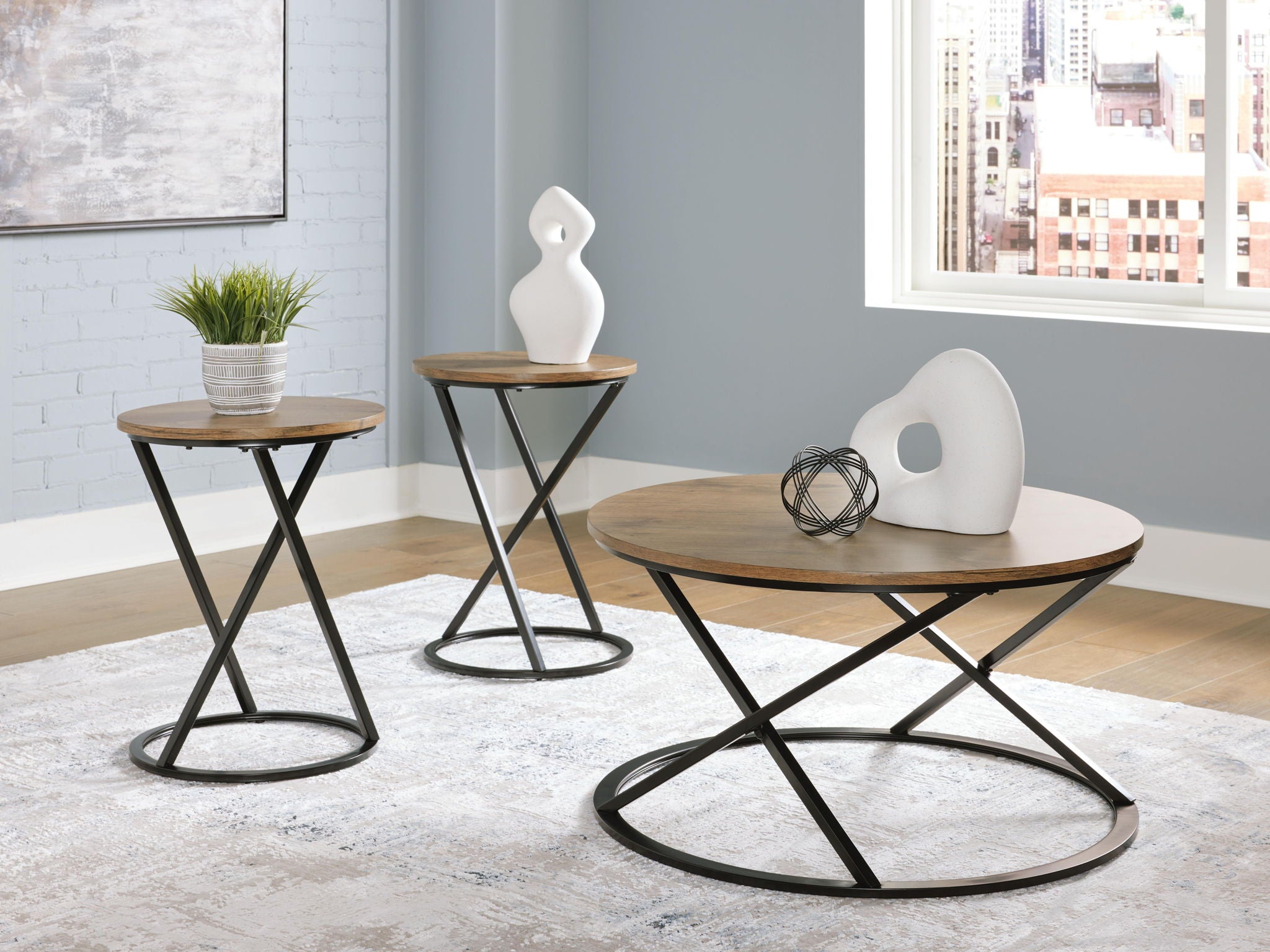 Cassbryn - Occasional Table Set (Set of 3) - Brown / Black - Urban Living Furniture (Los Angeles, CA)