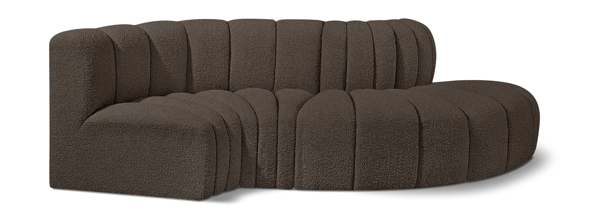 Arc - Boucle Fabric 4 Piece L-Shaped Modular Sofa - Urban Living Furniture (Los Angeles, CA)
