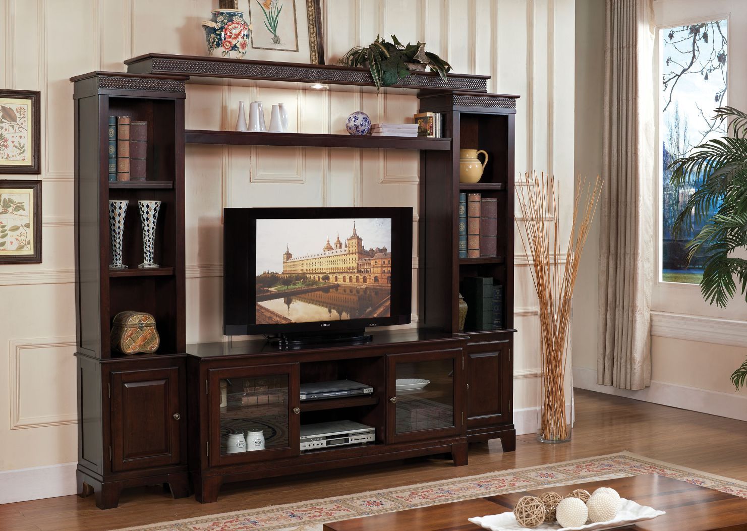 Halden - Entertainment Center - Merlot - Urban Living Furniture (Los Angeles, CA)