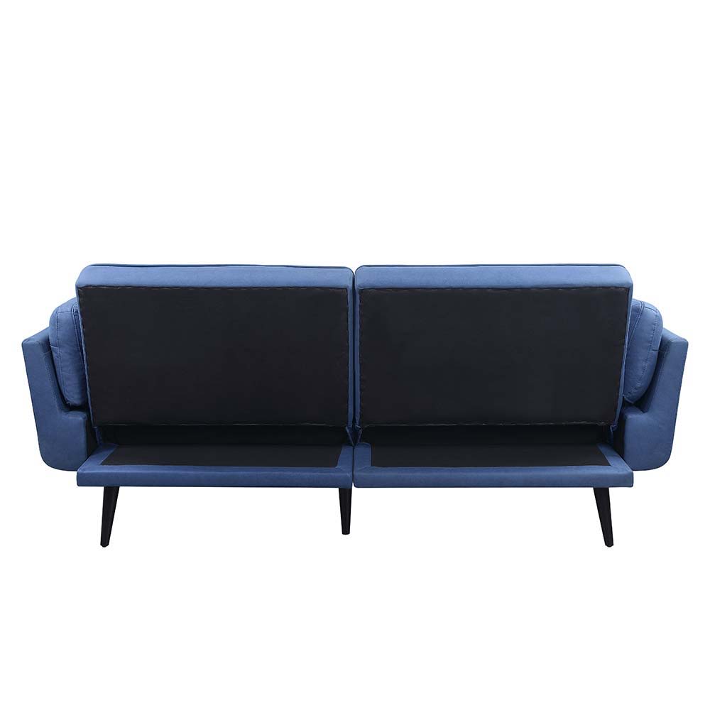 Nafisa - Adjustable Sofa & Ottoman - Blue Fabric - Urban Living Furniture (Los Angeles, CA)