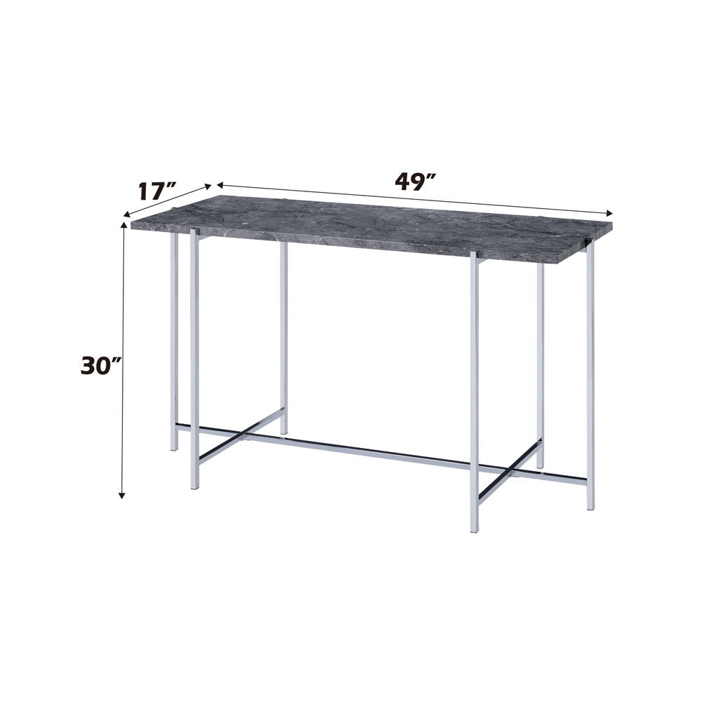 Adelae - Sofa Table - Faux Marble Top & Chrome - Urban Living Furniture (Los Angeles, CA)