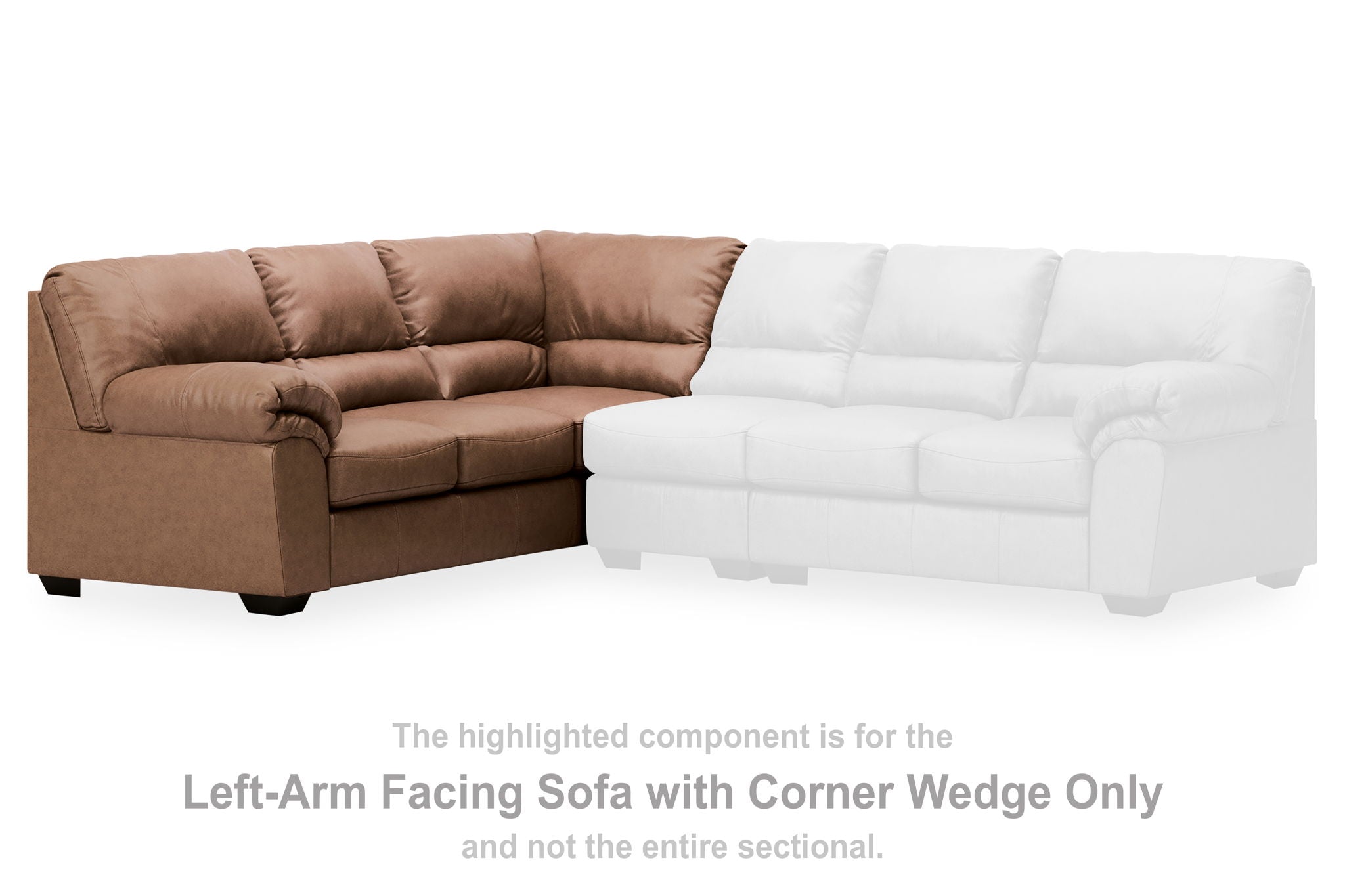 WillowBend - Caramel - LAF Sofa With Corner Wedge - Urban Living Furniture (Los Angeles, CA)