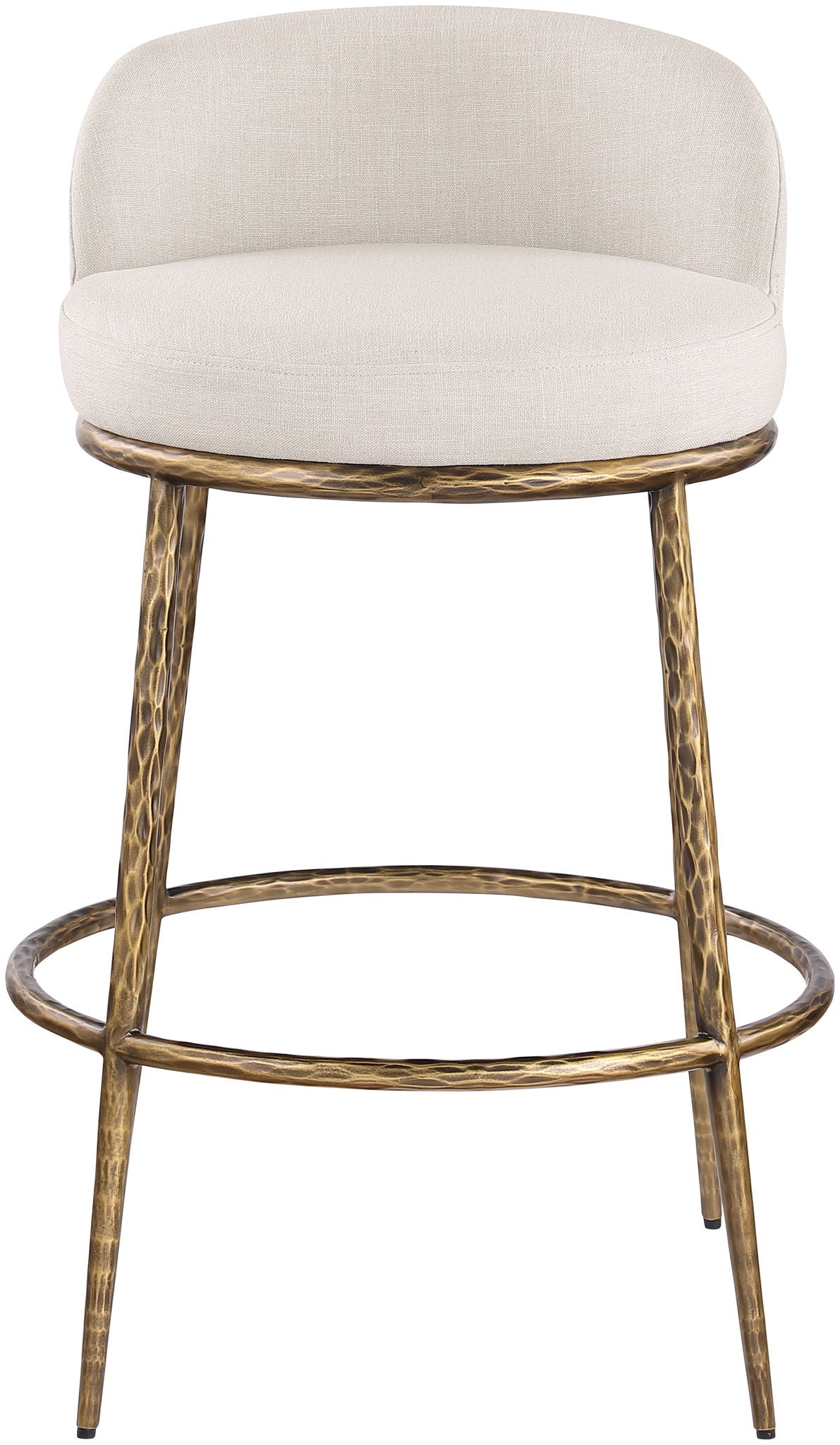 Ferro - Performance Fabric Upholstered Bar Stool - Antique Brass - Urban Living Furniture (Los Angeles, CA)