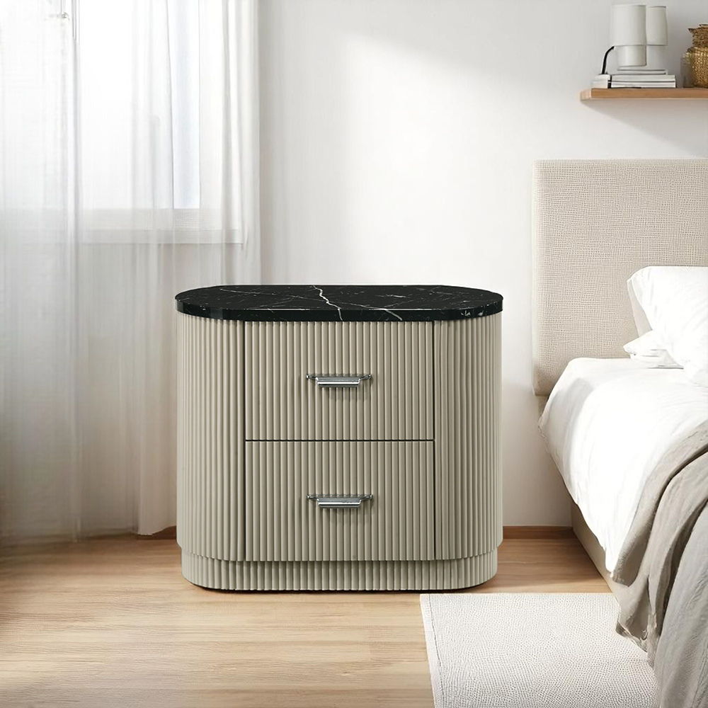 Travonte - Nightstand - Gray / Beige - Urban Living Furniture (Los Angeles, CA)