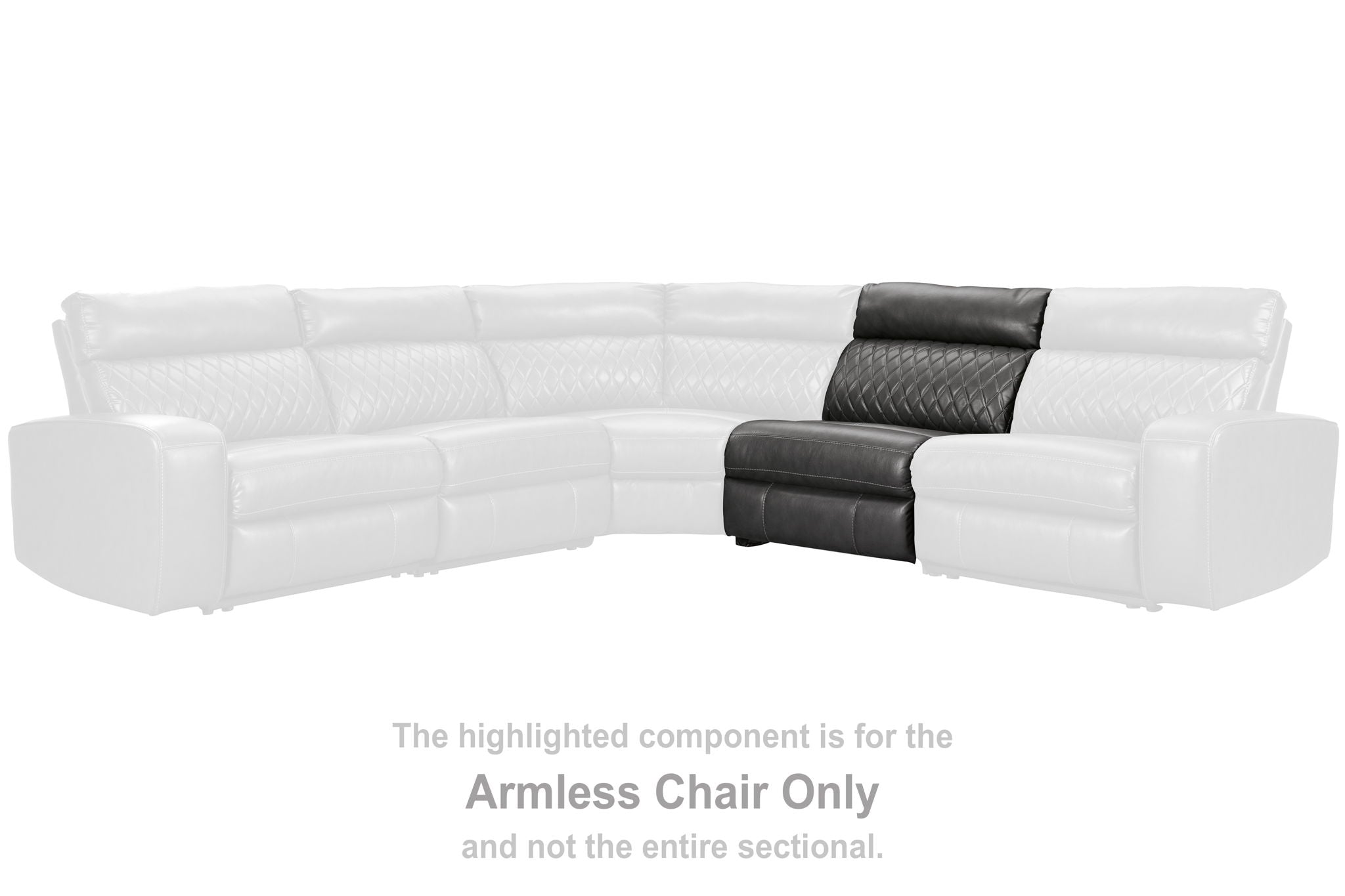 Samperstone - Gray - Armless Chair - Urban Living Furniture (Los Angeles, CA)
