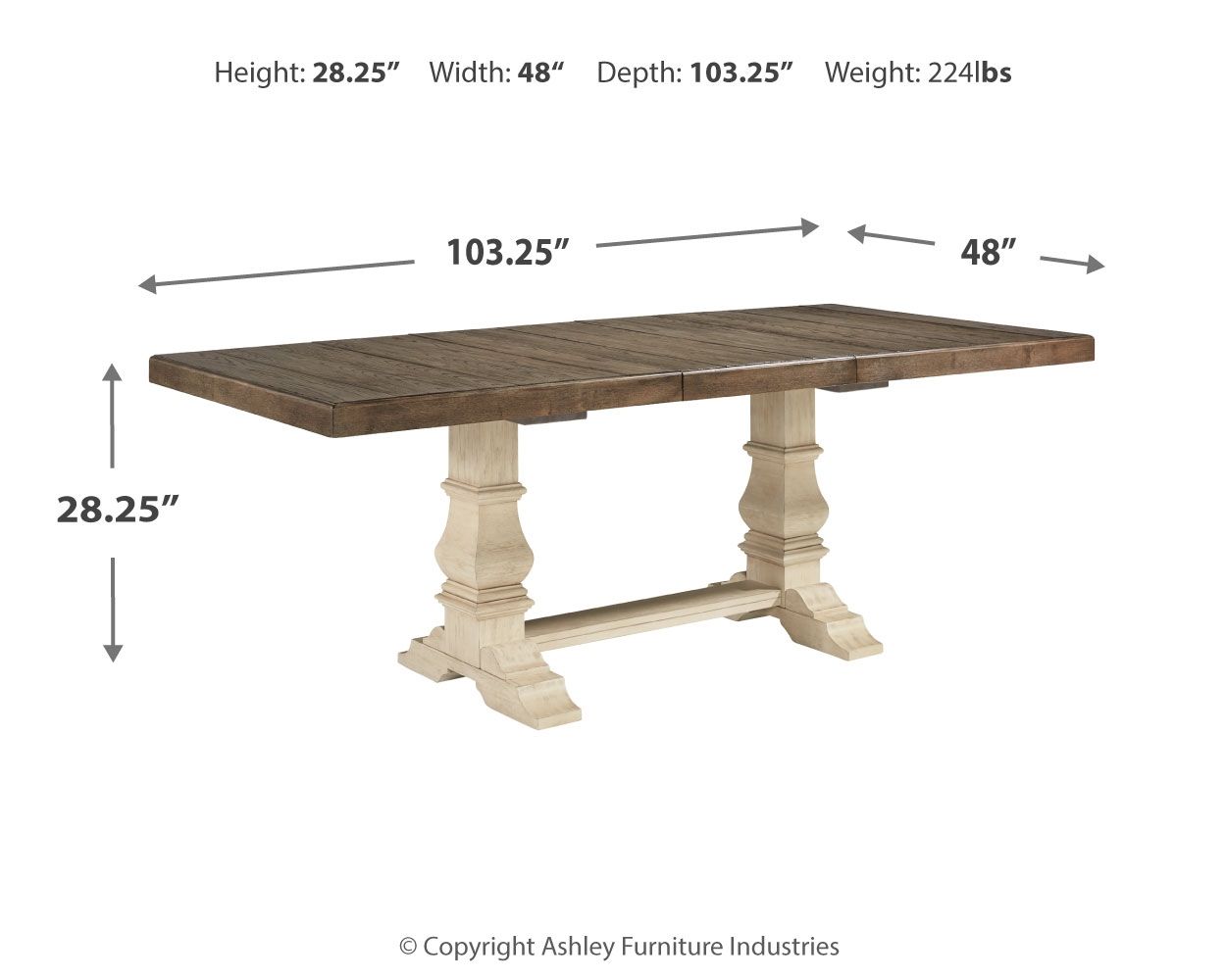 Bolanburg - Extension Dining Table - Brown / Beige - Urban Living Furniture (Los Angeles, CA)