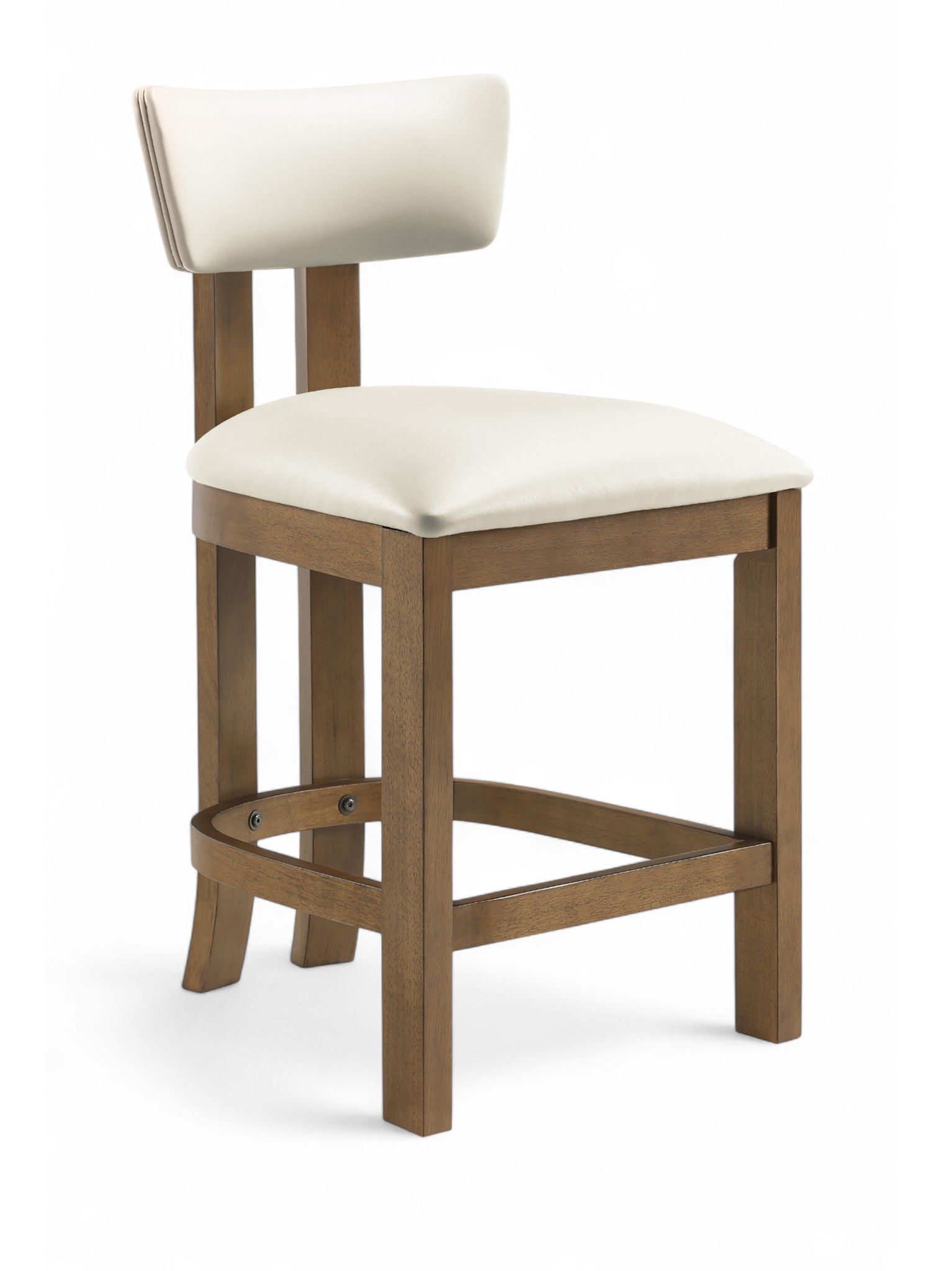 Lavrin - Vegan Leather Upholstered Counter Stool (Set of 2) - Walnut Base - Urban Living Furniture (Los Angeles, CA)