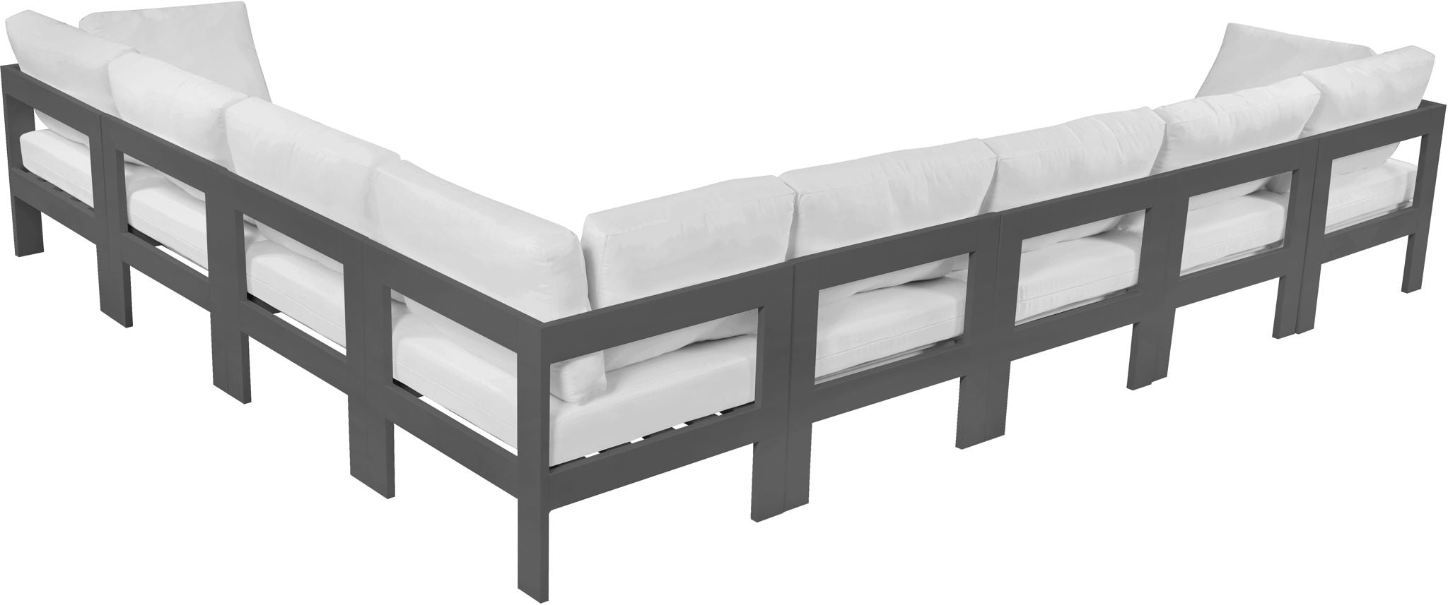 Nizuc - Outdoor Patio 8 Piece Modular Sectional With Gray Frame - Urban Living Furniture (Los Angeles, CA)