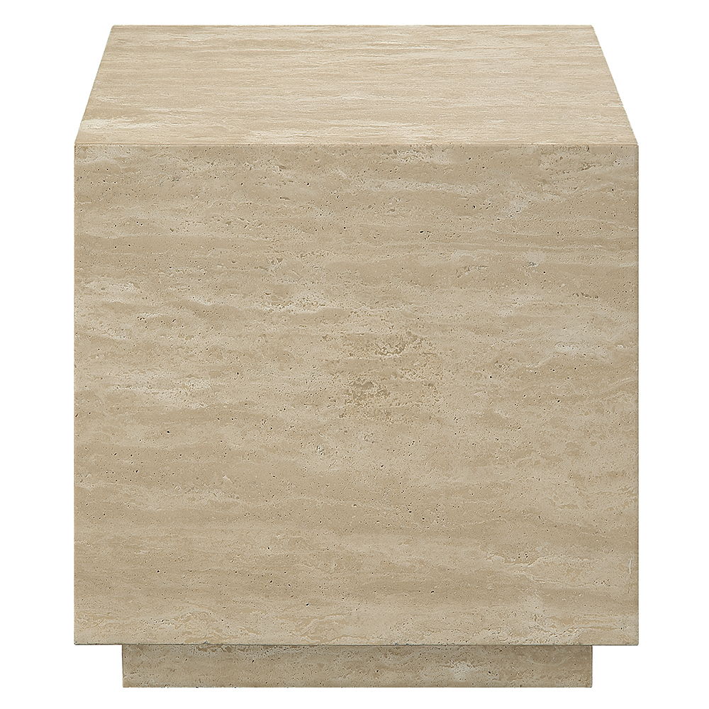Deon - End Table - Beige Travertine - Urban Living Furniture (Los Angeles, CA)
