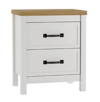 Kerisden - Two Drawer Night Stand - White / Brown - Urban Living Furniture (Los Angeles, CA)