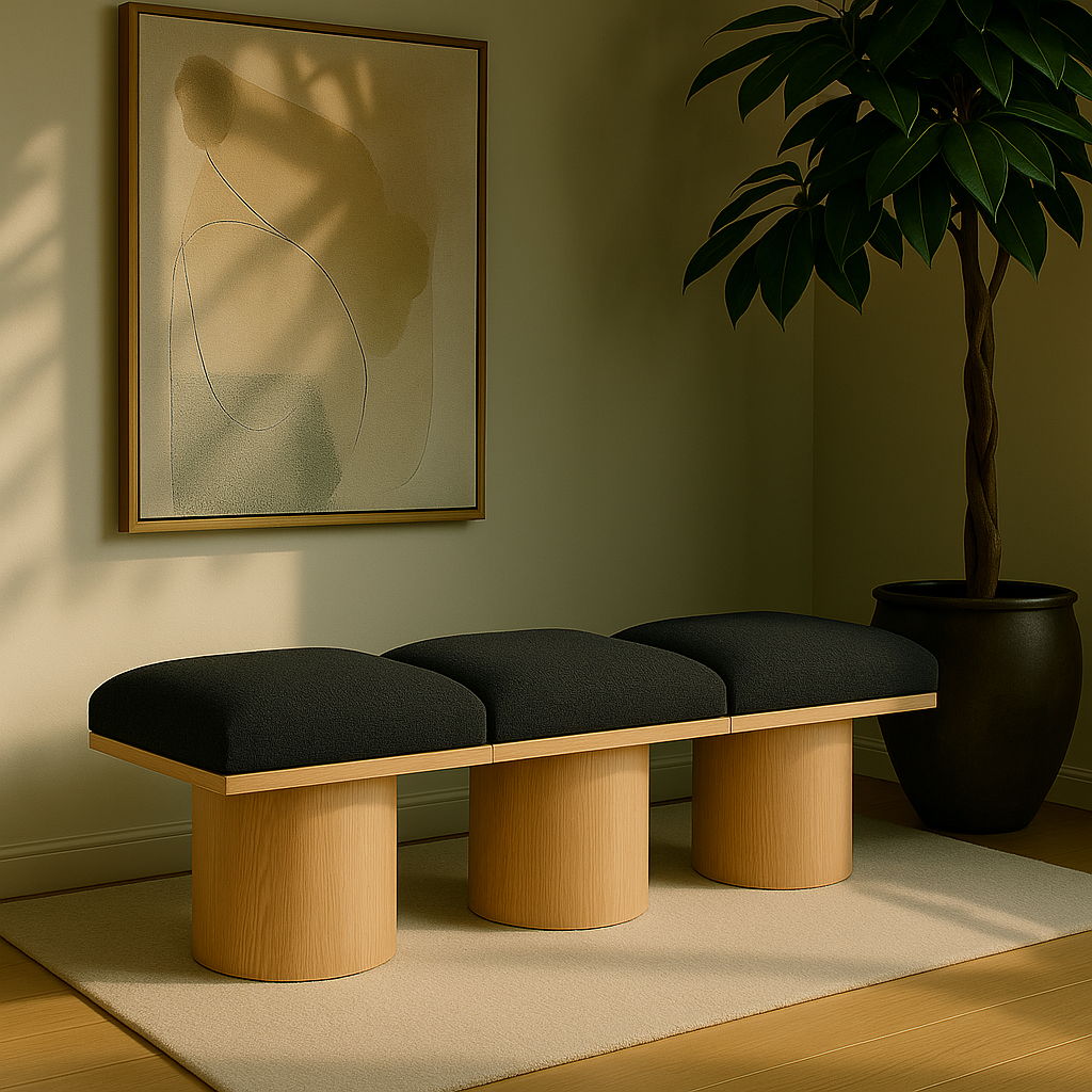 Pavilion - 3 Piece Modular Bench With Natural Base - Urban Living Furniture (Los Angeles, CA)