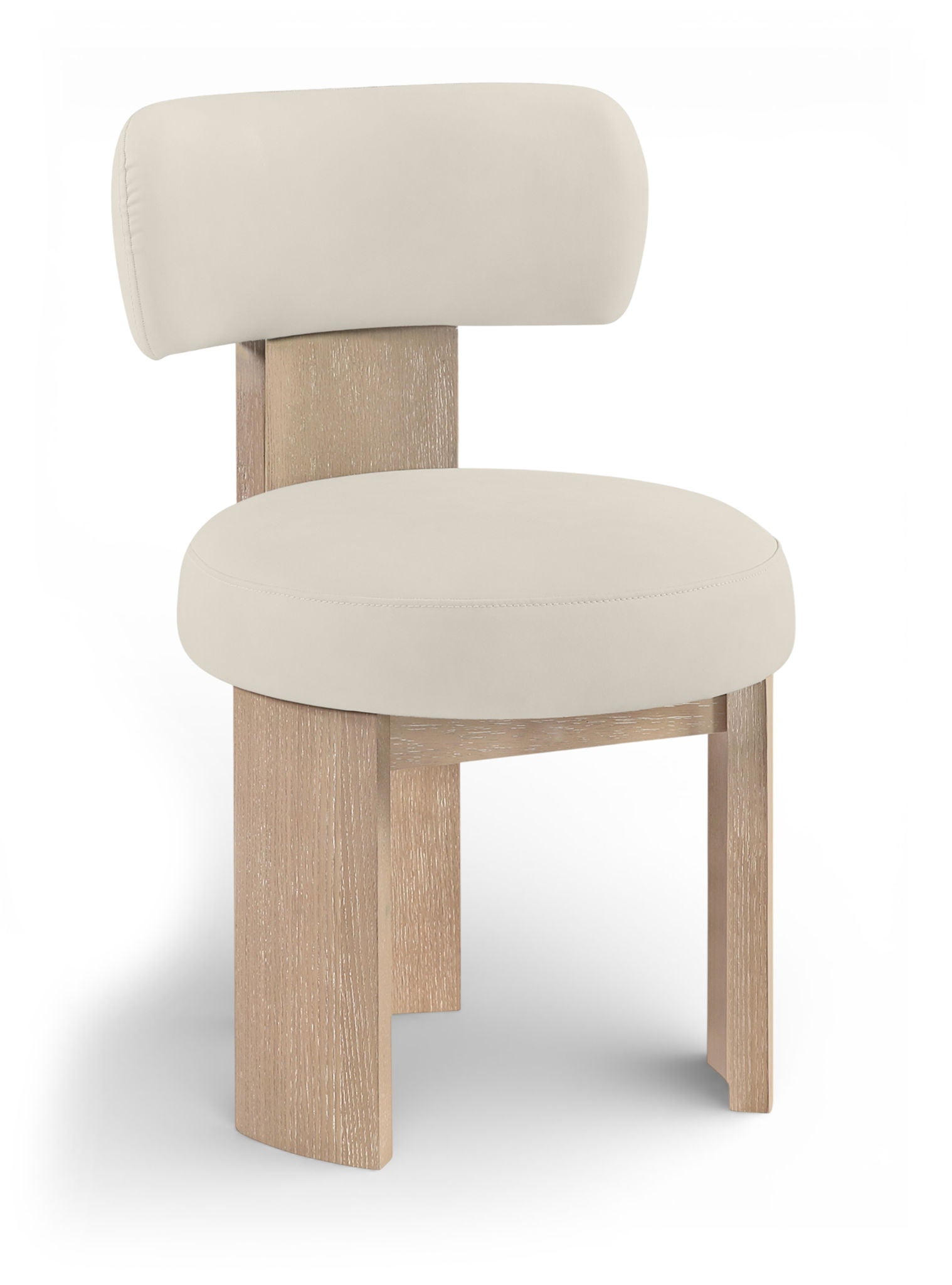 Atelier - Vegan Leather Upholstered Dining Chair (Set of 2) - Taupe / Painted Natural - Urban Living Furniture (Los Angeles, CA)
