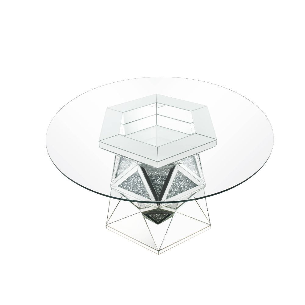 Noralie - 52" Round Dining Table - Mirrored & Faux Diamonds - Urban Living Furniture (Los Angeles, CA)