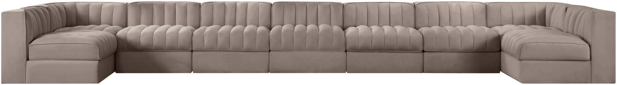 Rummi - Armless Velvet Performance Fabric Upholstered 9 Piece Modular Sectional - Urban Living Furniture (Los Angeles, CA)