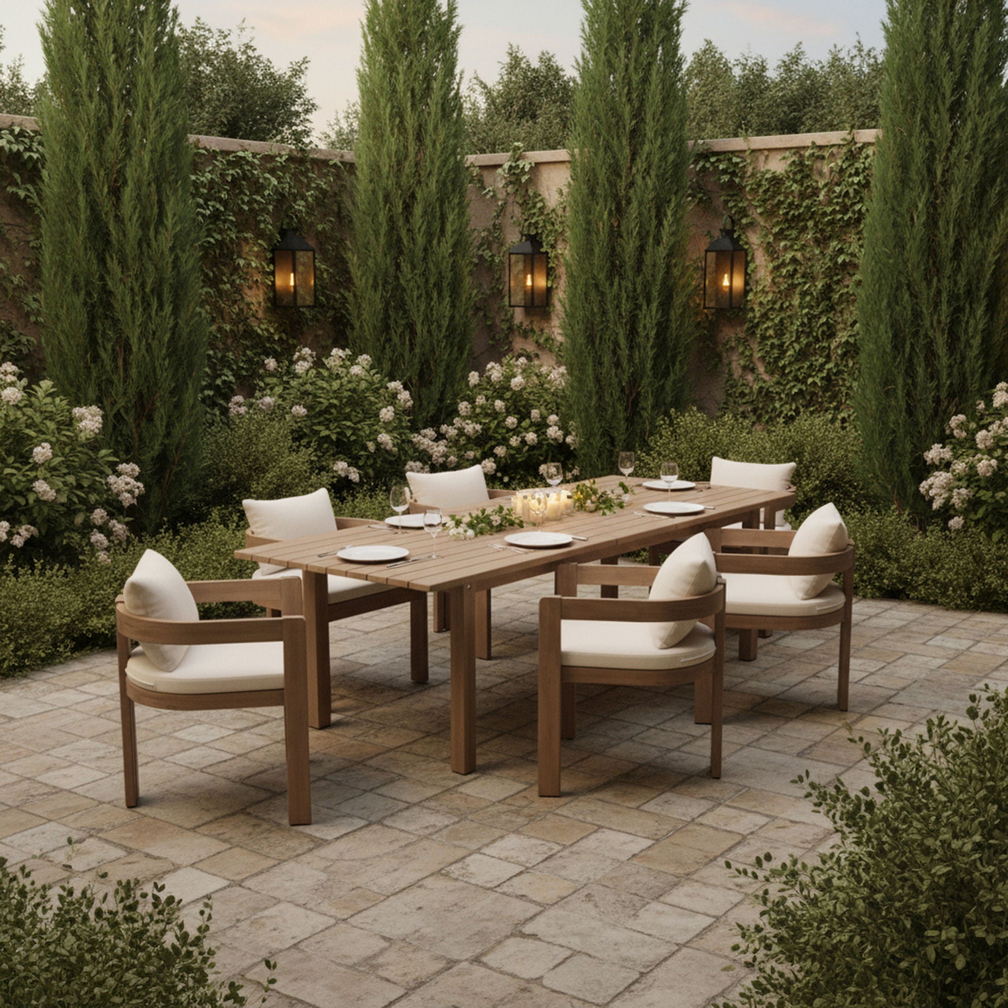 Newport - Acacia Wood 86.75" / 108" Outdoor Patio Dining Table - Natural - Urban Living Furniture (Los Angeles, CA)