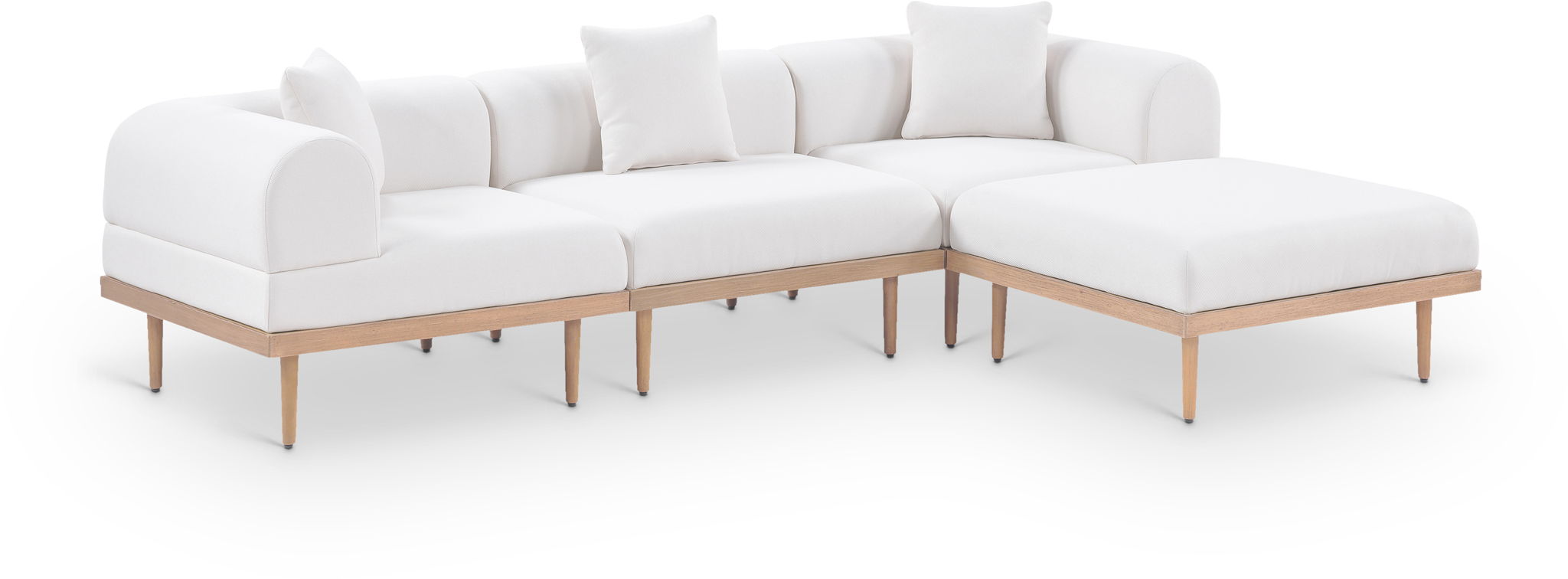 Laguna - 4 Piece 106.5" Upholstered Outdoor Patio Modular Sectional - Urban Living Furniture (Los Angeles, CA)