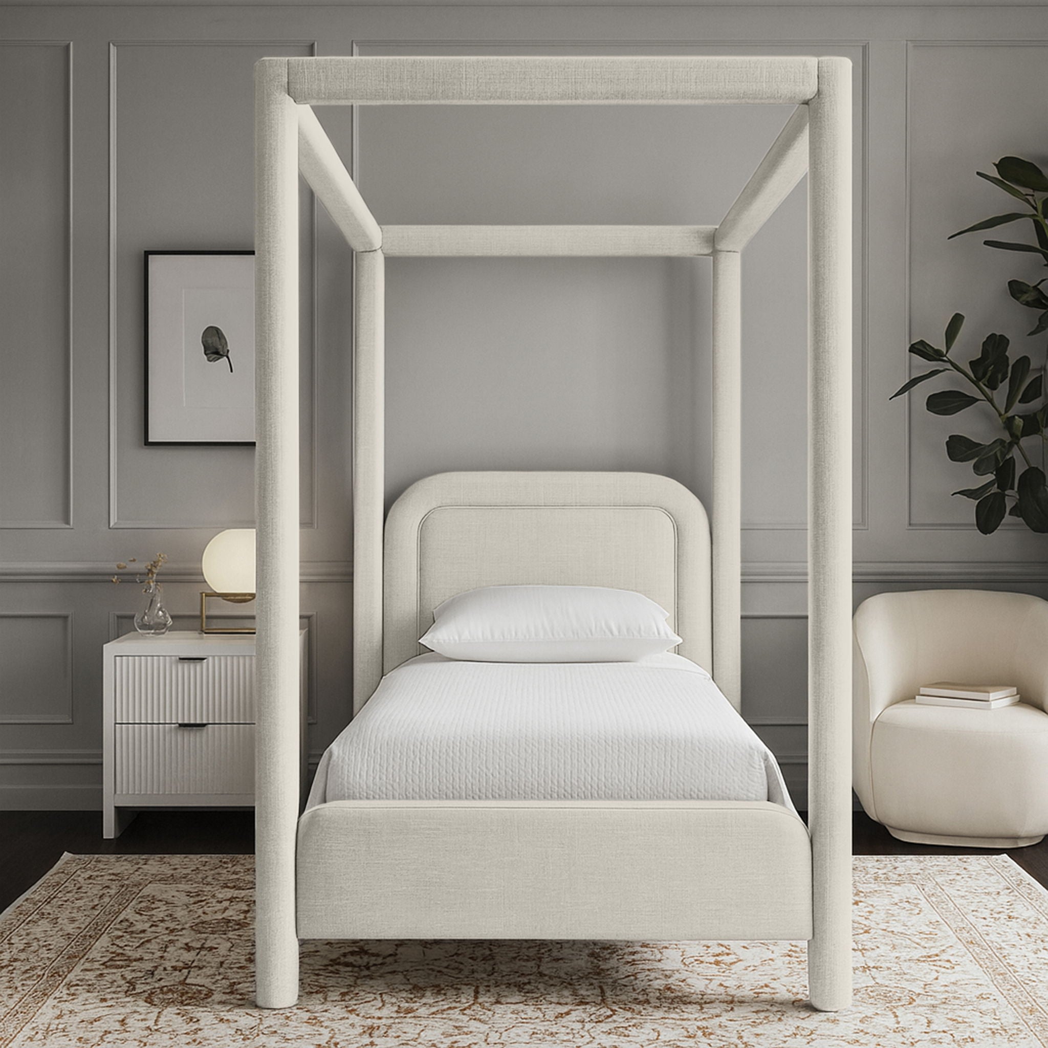 Salina - Linen Textured Fabric Upholstered Bed - Urban Living Furniture (Los Angeles, CA)