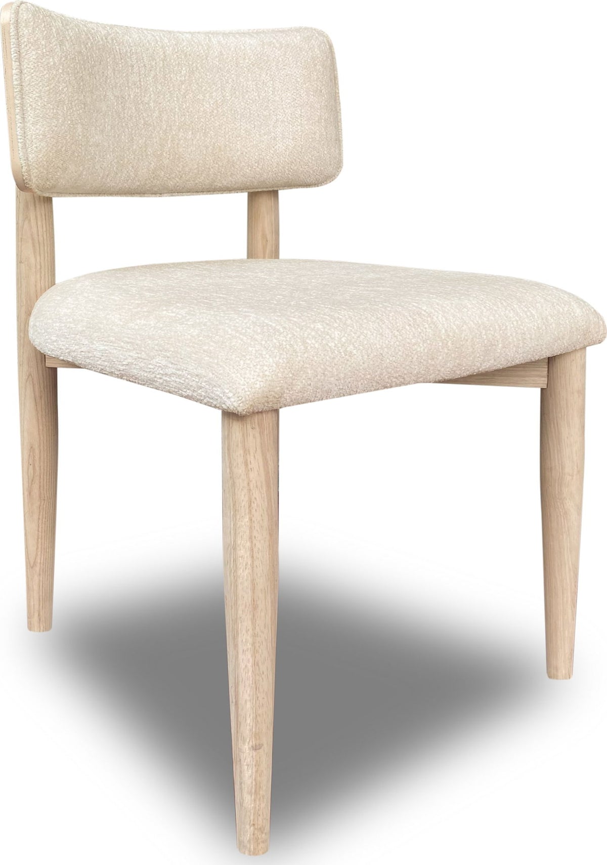 Zinnia - Wood Back Dining Chair (Set of 2) - White Sand And Dune Chenille