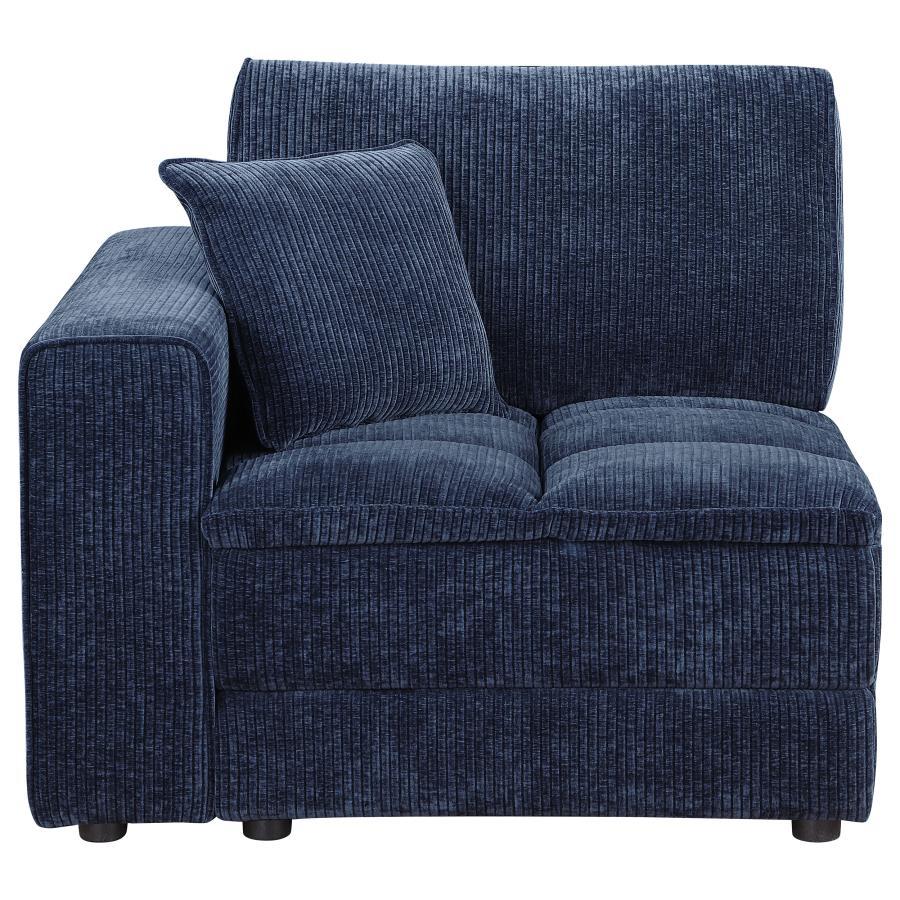 Atlantic - Corduroy Upholstered Laf Arm Chair - Blue - Urban Living Furniture (Los Angeles, CA)