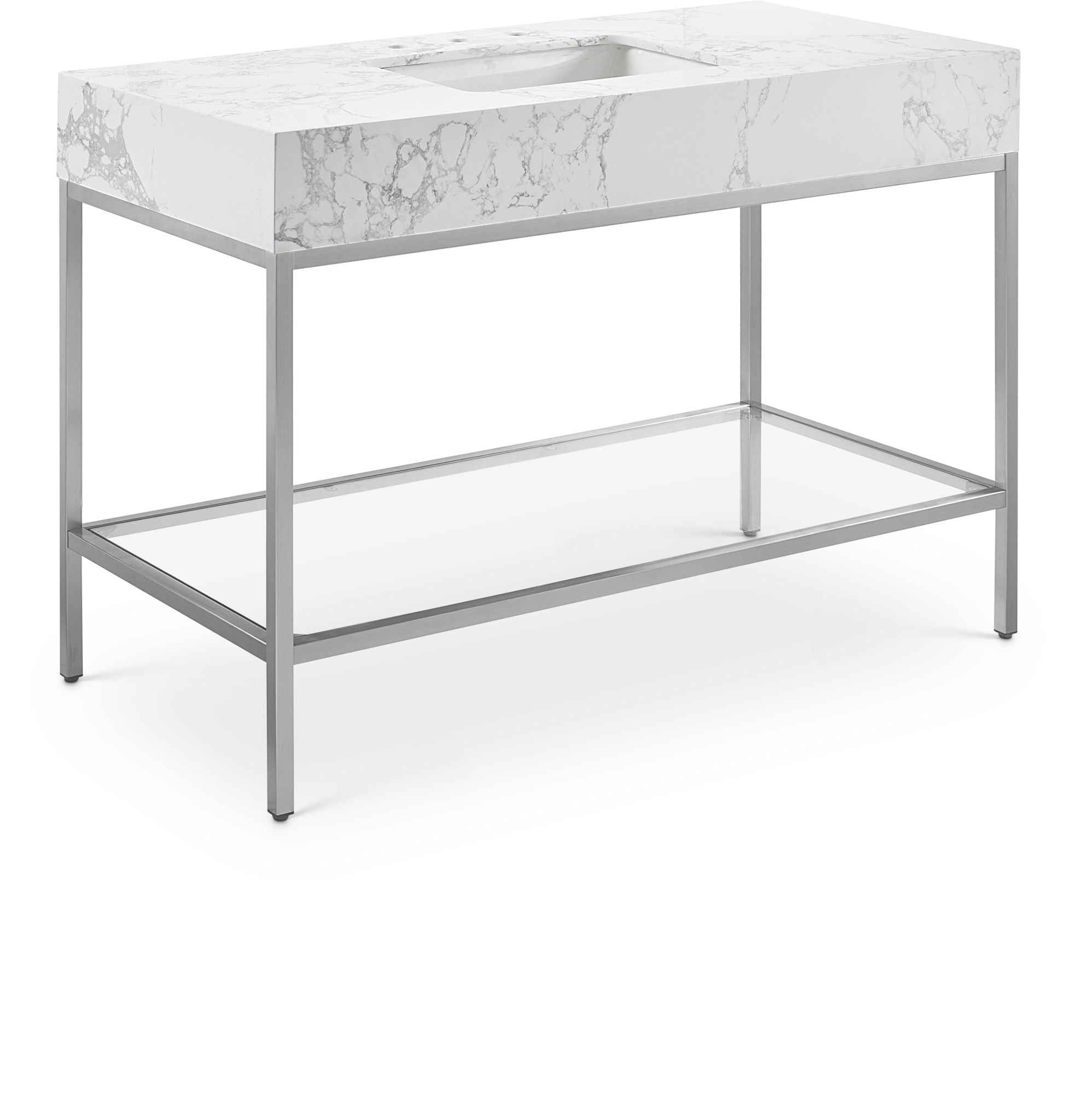 Marmo - Engineered Marble Bathroom Vanity With Chrome Base - Urban Living Furniture (Los Angeles, CA)
