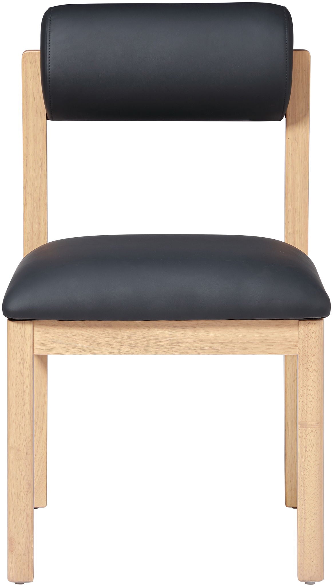 Roundhill - Faux Leather Dining Chair (Set of 2) - Natural Frame - Urban Living Furniture (Los Angeles, CA)