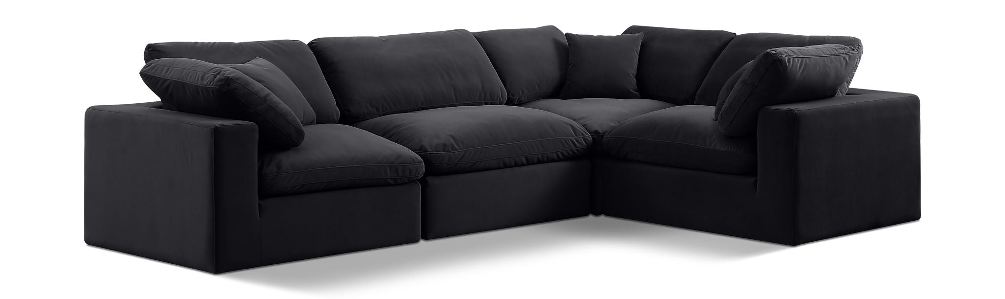 Comfy - 4 Piece Velvet Modular Sectional - Urban Living Furniture (Los Angeles, CA)