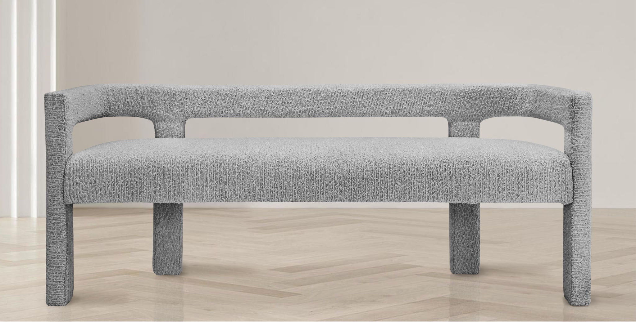 Athena - Boucle Fabric Bench - Urban Living Furniture (Los Angeles, CA)
