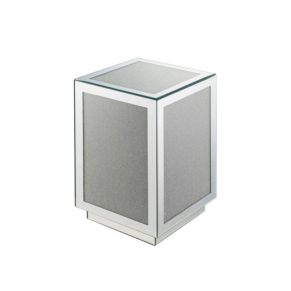 Noralie - 20" Accent Table - Mirrored, Faux Diamonds - Urban Living Furniture (Los Angeles, CA)