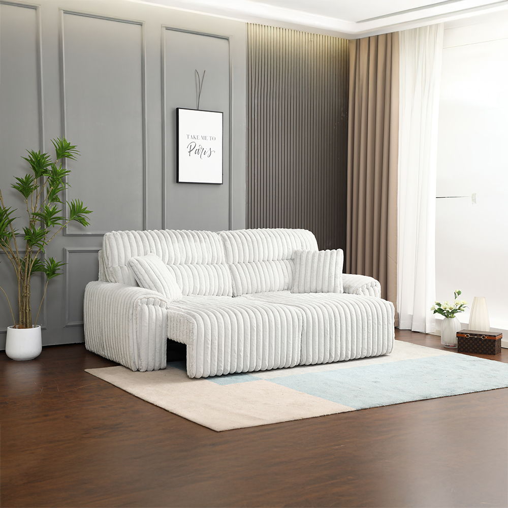 Jaya - Power Motion Sofa With Sleeper & USB Port - Mondo Grey Corduroy - Urban Living Furniture (Los Angeles, CA)