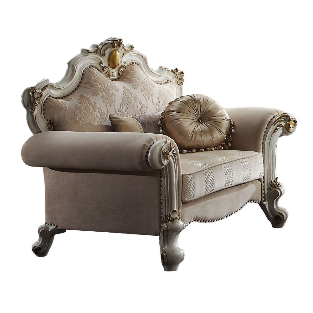 Picardy - Chair With 2 Pillows - Fabric & Antique Pearl - Urban Living Furniture (Los Angeles, CA)