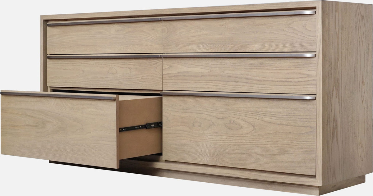 One - Coastal Modern Six Drawer Dresser - Bisque